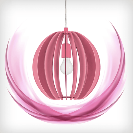 Lámpara Colgante Rústico Rosa 30x30x110 cm Madera Ajustable - Iluminacion | Bylmo