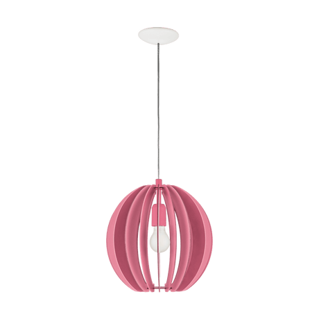 Lámpara Colgante Rústico Rosa 30x30x110 cm Madera Ajustable - Iluminacion | Bylmo