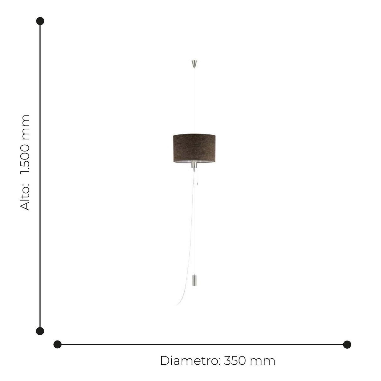 Lámpara Colgante Contemporáneo 1 Luz Gris Acero Ajustable Techo Ambiente LED 110V - Iluminacion | Bylmo