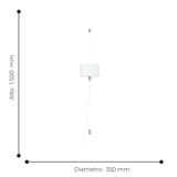 Lámpara Colgante Contemporáneo 35x35x150 Blanco Ajustable - Iluminacion | Bylmo