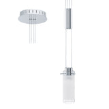 Lámpara Colgante Moderno Gris Acero Ajustable 10x66x110cm - Iluminacion | Bylmo