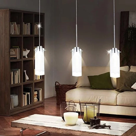 Lámpara Colgante Moderno Gris Acero Ajustable 10x66x110cm - Iluminacion | Bylmo