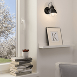 Lámpara de Pared Rústico ACERO 12x19cm Negro 1 Foco - Iluminacion | Bylmo