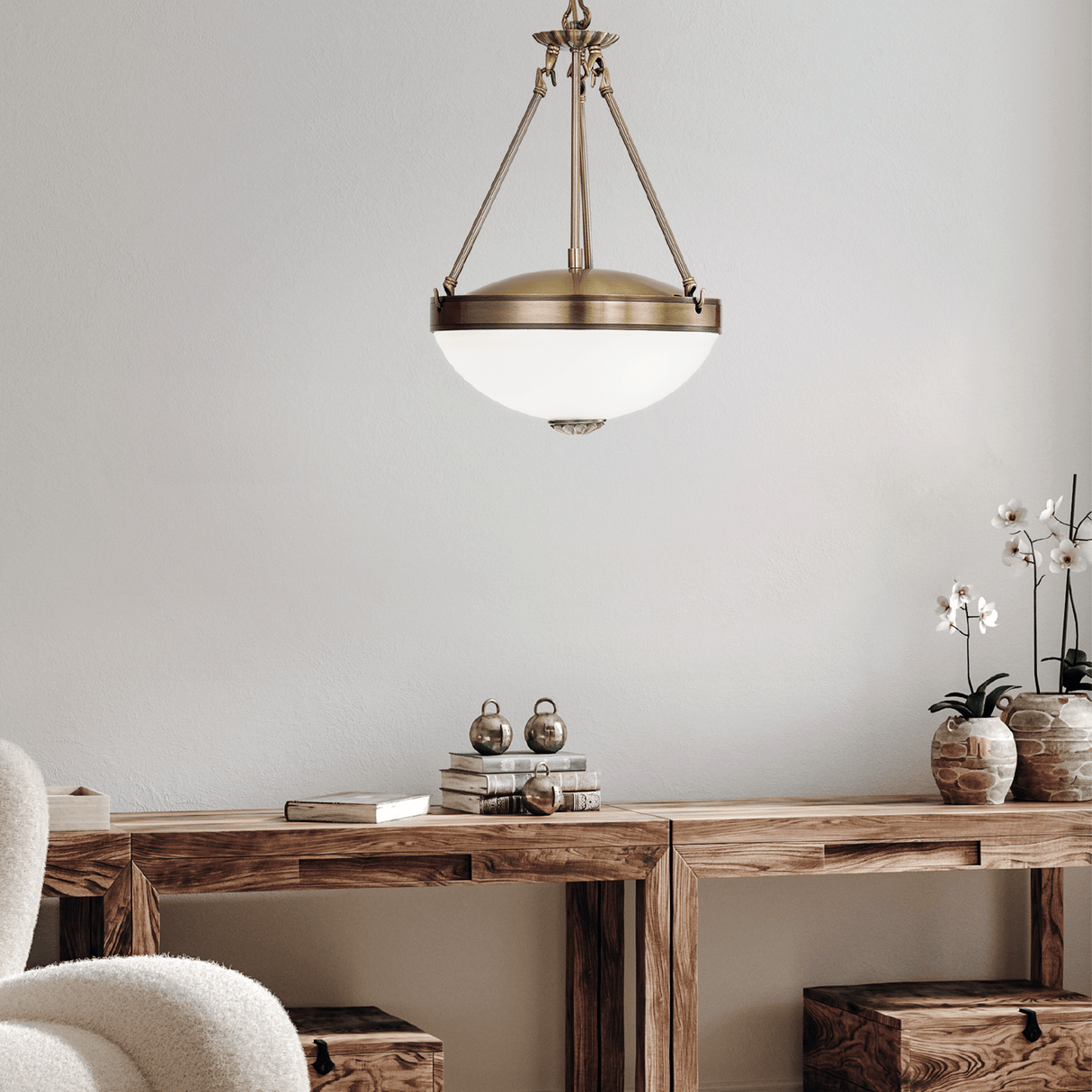 Lámpara Colgante Clásico Dorado Ajustable 1100 Lúmens - Iluminacion | Bylmo