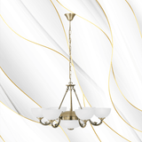 Lámpara Colgante Clásico Dorado 9 luces LED Ajustable 74x74x110 cm - Iluminacion | Bylmo