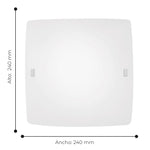 Lámpara De Pared Contemporáneo 24x24 Blanco Acero 1 Luz 1100 Lúmenes