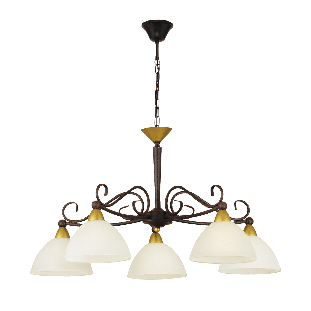 Lámpara Colgante Clásico 66x110 Café Ajustable 5 Luces - Iluminacion | Bylmo