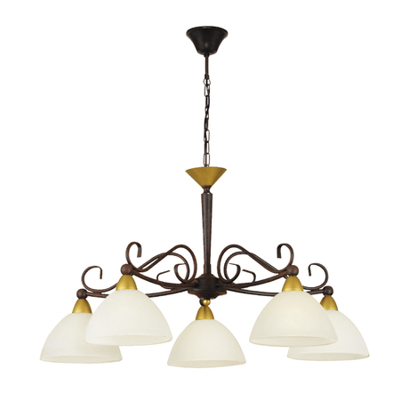 Lámpara Colgante Clásico 66x110 Café Ajustable 5 Luces - Iluminacion | Bylmo