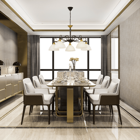 Lámpara Colgante Clásico 66x110 Café Ajustable 5 Luces - Iluminacion | Bylmo