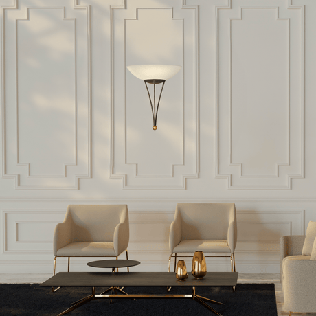 Lámpara de Pared Clásico 1 Luz 30x8x32 Café Acero IP20 - Iluminacion | Bylmo