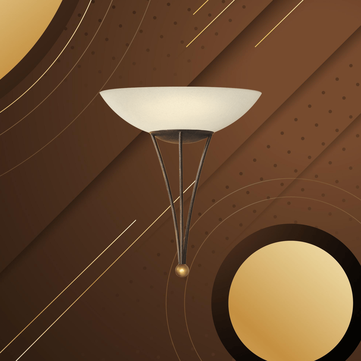 Lámpara de Pared Clásico 1 Luz 30x8x32 Café Acero IP20 - Iluminacion | Bylmo