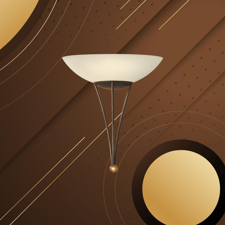 Lámpara de Pared Clásico 1 Luz 30x8x32 Café Acero IP20 - Iluminacion | Bylmo