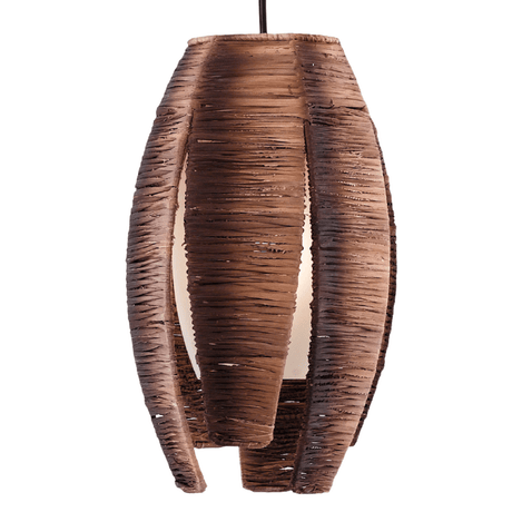 Lámpara Colgante Rústico 1 Luz Café Acero 19x10x110 Ambiente - Iluminacion | Bylmo