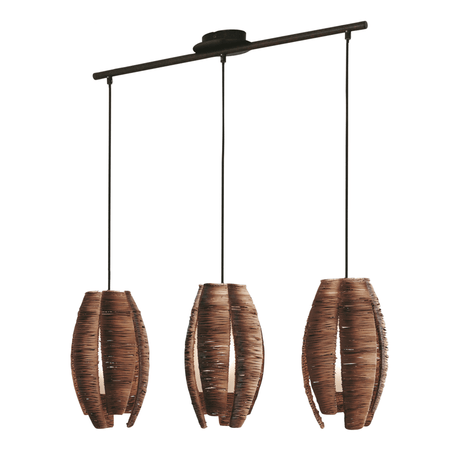 Lámpara Colgante Rústico 3 Luces Café Ajustable 1100 Lúmenes - Iluminacion | Bylmo