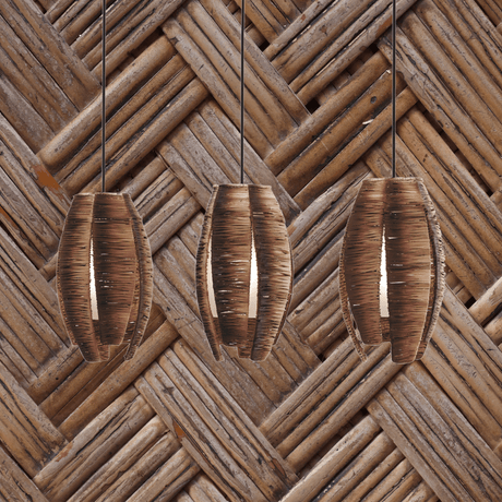 Lámpara Colgante Rústico 3 Luces Café Ajustable 1100 Lúmenes - Iluminacion | Bylmo