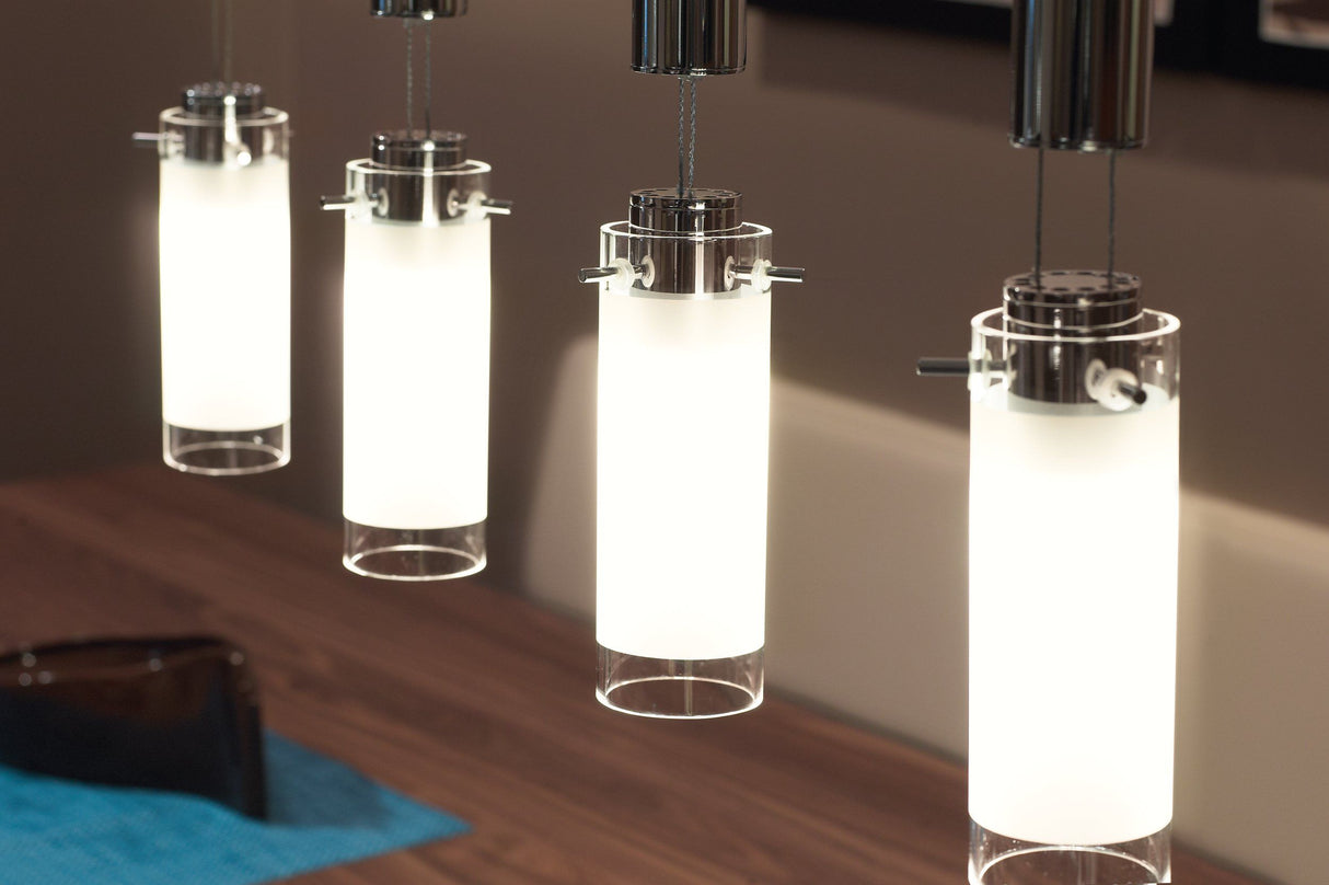 Lámpara Colgante Moderno Gris Acero Ajustable 110V 4 Luces - Iluminacion | Bylmo