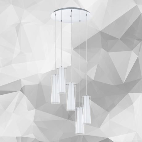 Lámpara Colgante Moderno Gris Acero 50x50x150cm Ambiente Ajustable - Iluminacion | Bylmo