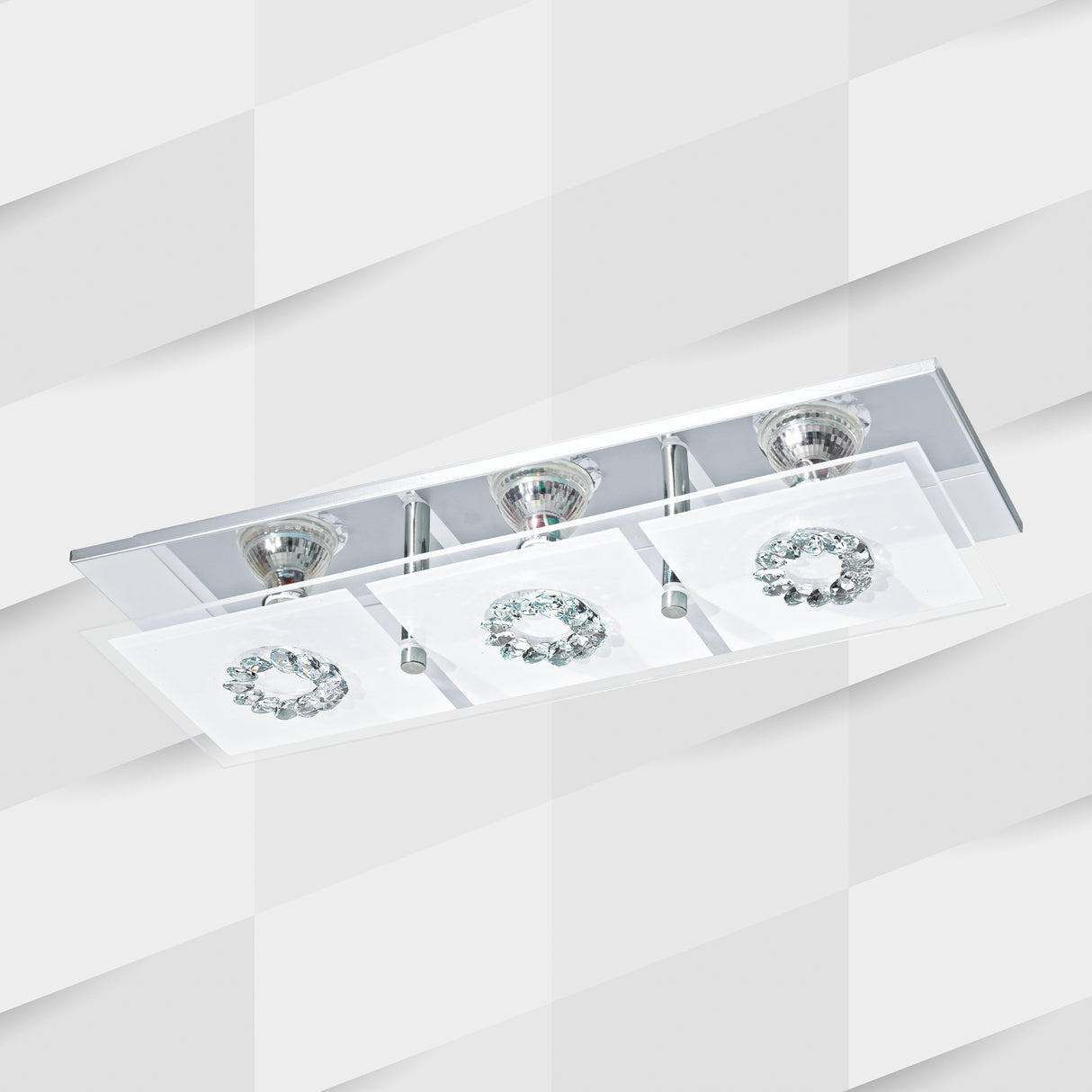 Lámpara Moderno Gris 3 luces 41x13x8cm LED - Iluminacion | Bylmo