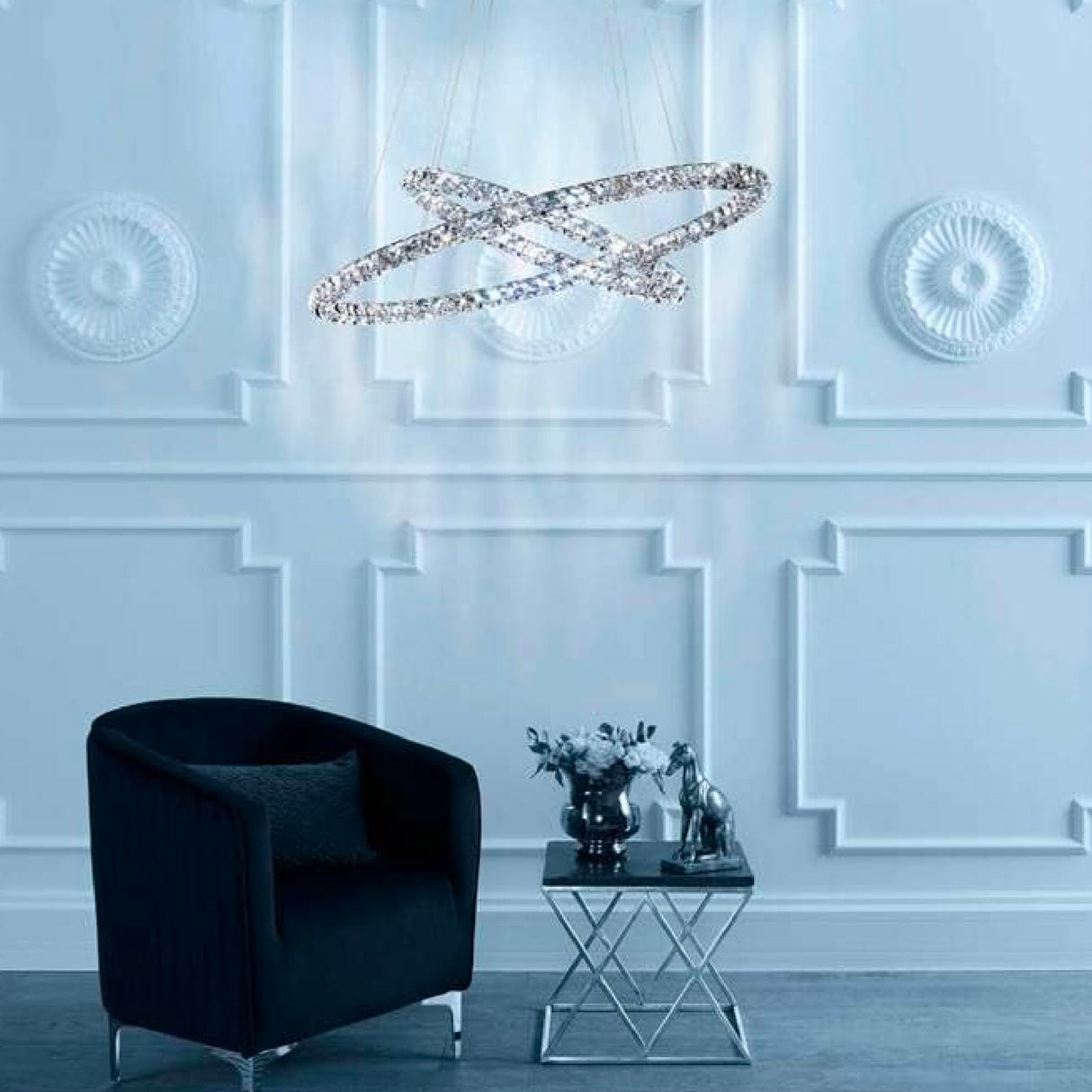 Lámpara Colgante Moderno Gris Acero 2 Luces Ajustable LED 67x90x150cm - Iluminacion | Bylmo