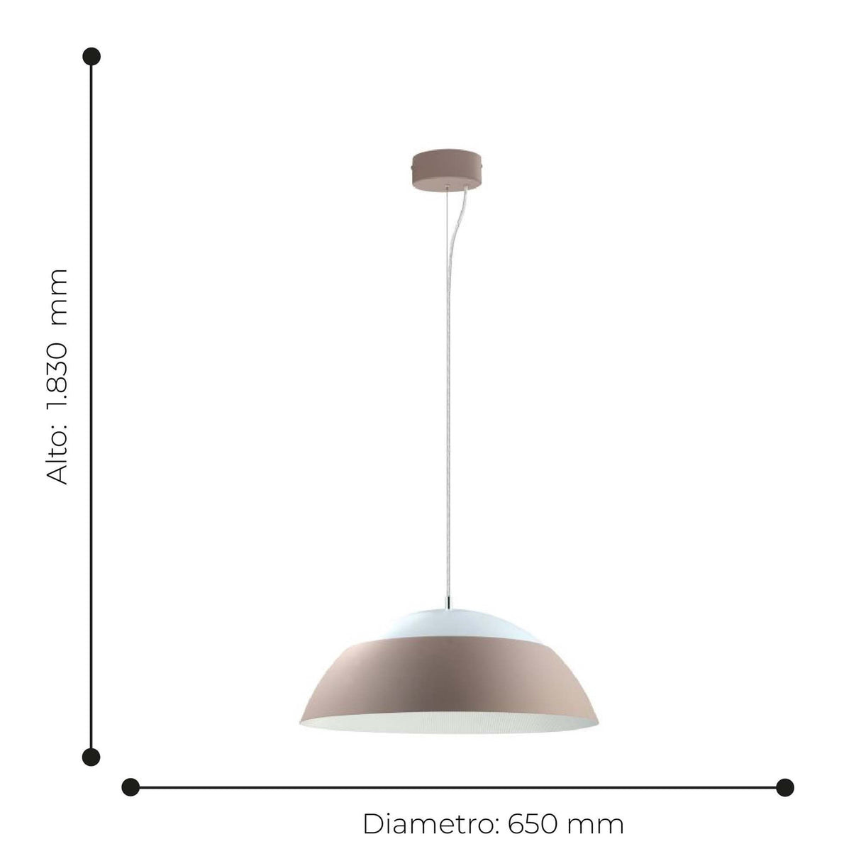 Lámpara Colgante Moderno Gris Acero Ajustable LED 65x1830 5800L 160 IP20 - Iluminacion | Bylmo
