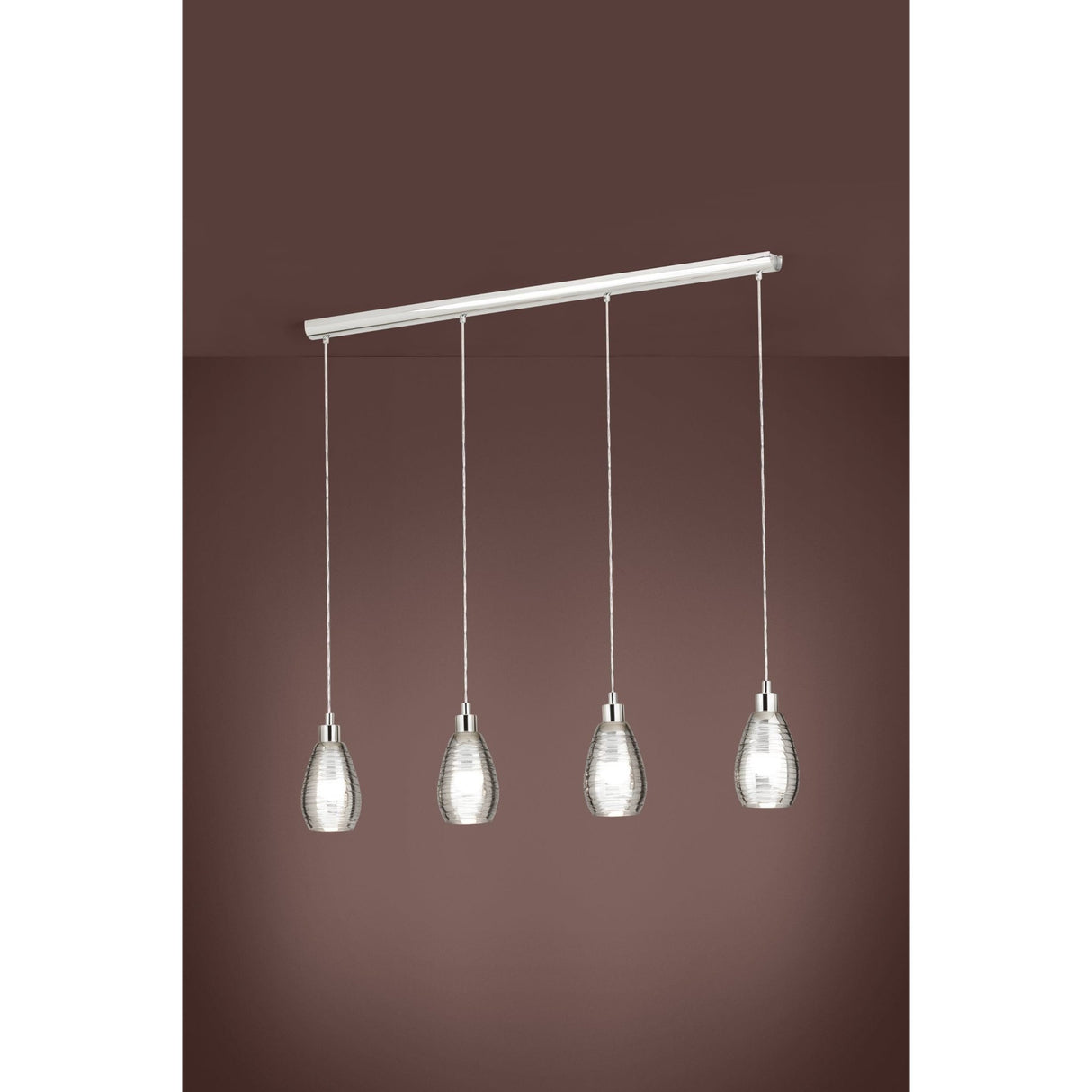 Lámpara Colgante Moderno Gris Acero 4 Luces Ajustable - Iluminacion | Bylmo