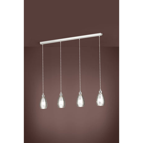 Lámpara Colgante Moderno Gris Acero 4 Luces Ajustable - Iluminacion | Bylmo