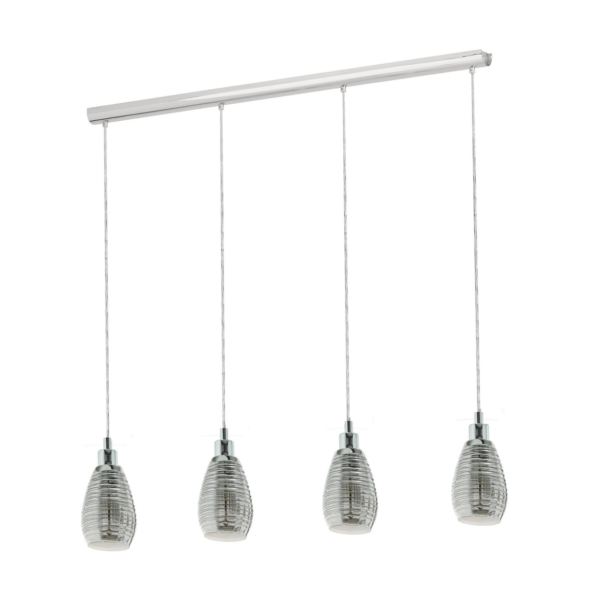 Lámpara Colgante Moderno Gris Acero 4 Luces Ajustable - Iluminacion | Bylmo