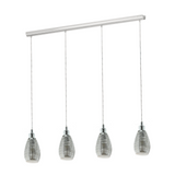 Lámpara Colgante Moderno Gris Acero 4 Luces Ajustable - Iluminacion | Bylmo