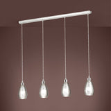 Lámpara Colgante Moderno Gris Acero 4 Luces Ajustable - Iluminacion | Bylmo