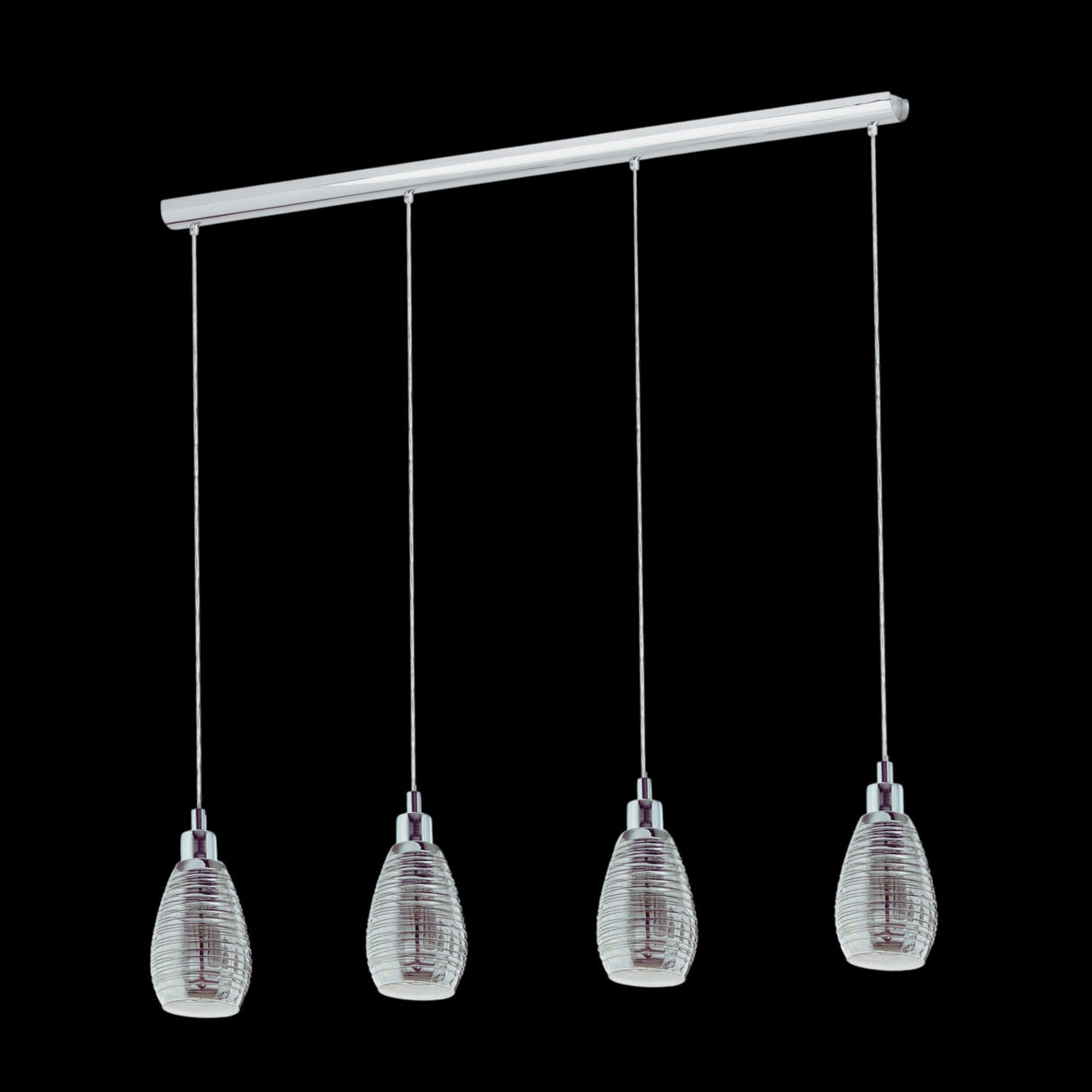 Lámpara Colgante Moderno Gris Acero 4 Luces Ajustable - Iluminacion | Bylmo