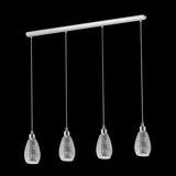 Lámpara Colgante Moderno Gris Acero 4 Luces Ajustable - Iluminacion | Bylmo