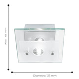 Lámpara Contemporáneo Gris Acero 12x12x7cm Ambiente LED 1 Luz - Iluminacion | Bylmo