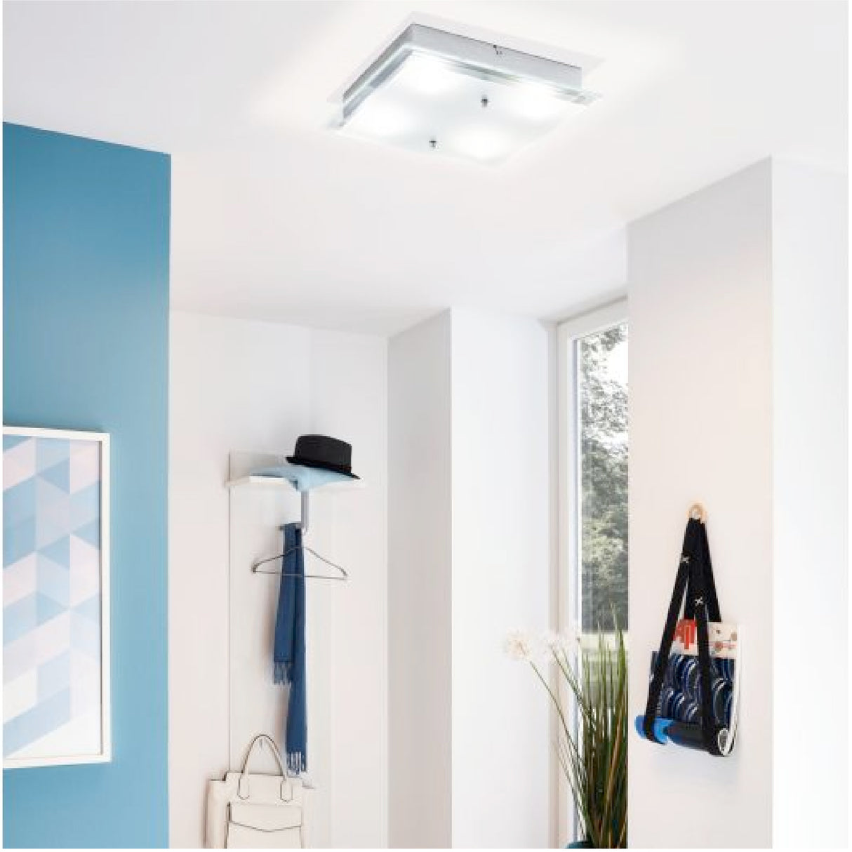 Lámpara Contemporáneo Gris 29x29x7cm 1600 Lúmenes LED 4 Luces - Iluminacion | Bylmo