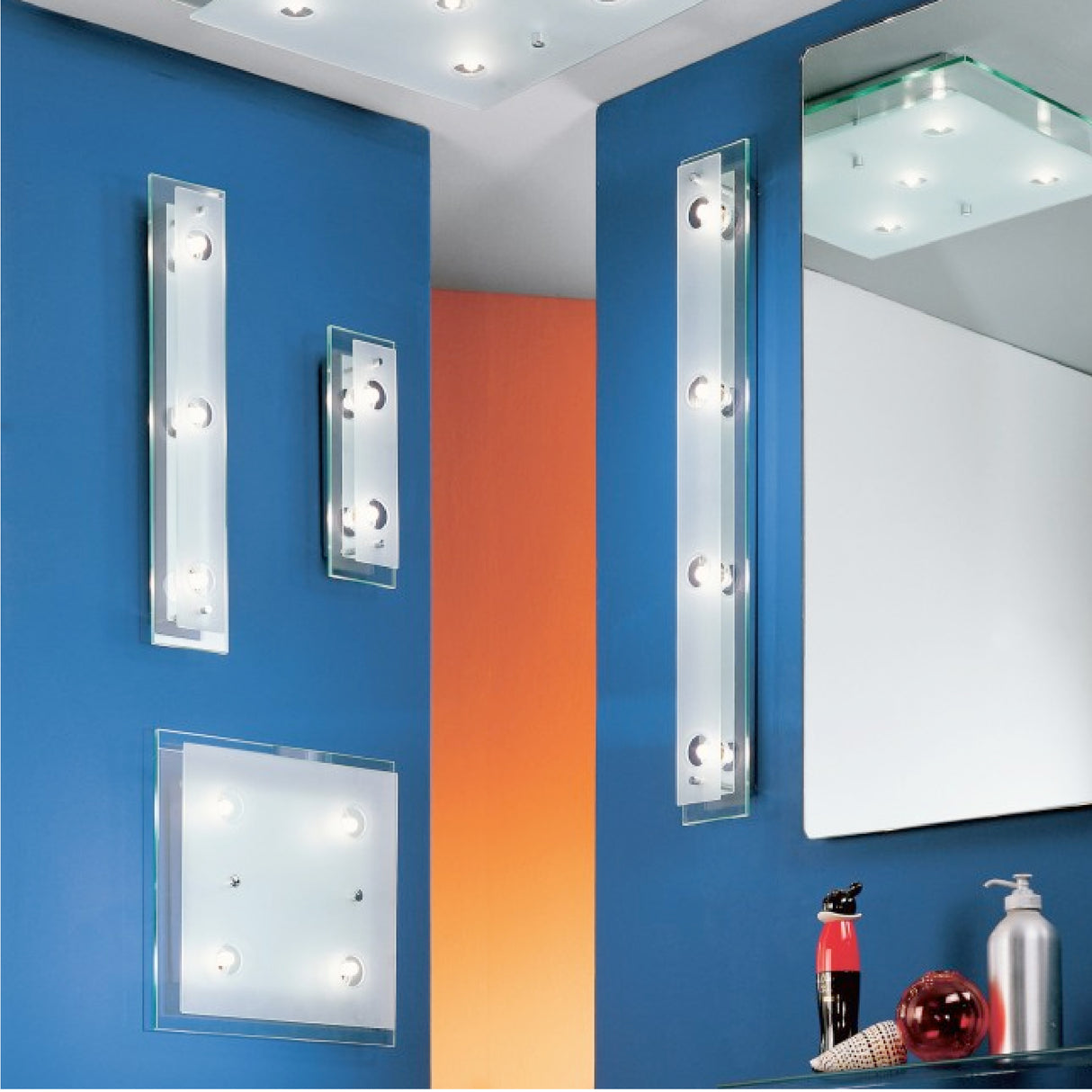 Lámpara Contemporáneo Gris 29x29x7cm 1600 Lúmenes LED 4 Luces - Iluminacion | Bylmo