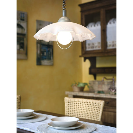 Lámpara Colgante Contemporáneo 41x41x110cm Gris Vidrio Ajustable - Iluminacion | Bylmo