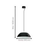 Lámpara Colgante Moderno 44x183 NegroACERO. - Iluminacion | Bylmo