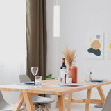 Lámpara Colgante Minimalista Blanco 1 Foco Ajustable LED 9x9x150 cm - Iluminacion | Bylmo