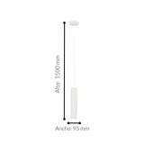 Lámpara Colgante Minimalista Blanco 1 Foco Ajustable LED 9x9x150 cm - Iluminacion | Bylmo