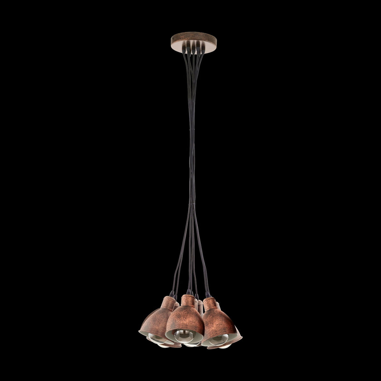 Lámpara Colgante Industrial Cafe 38x38x110 cm Ajustable. - Iluminacion | Bylmo