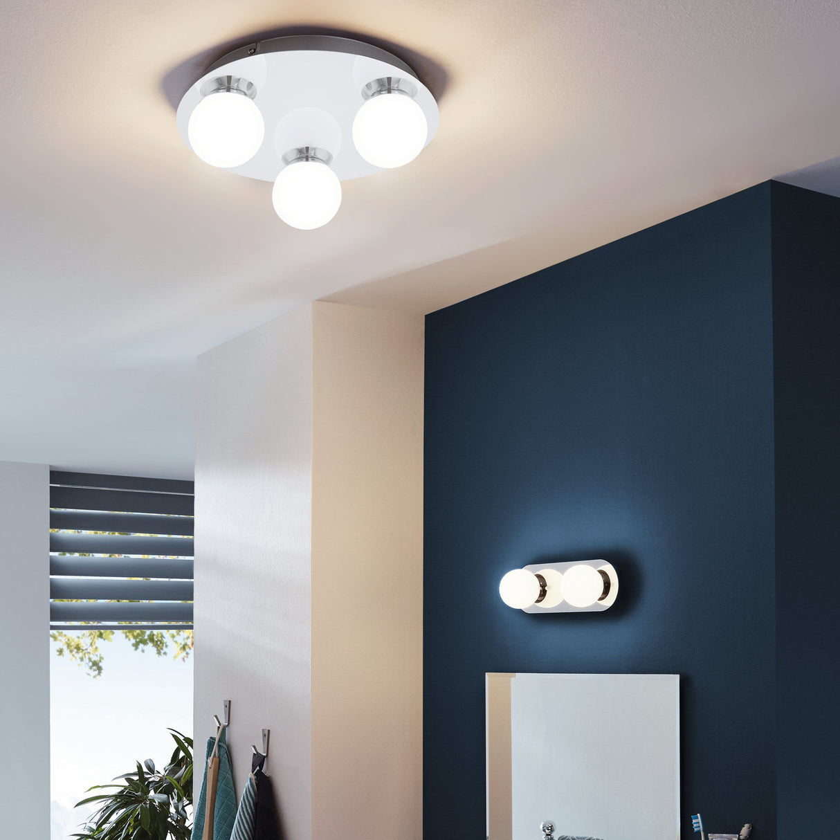 Lámpara Moderno Gris Acero 10x30x11cm LED - Iluminacion | Bylmo