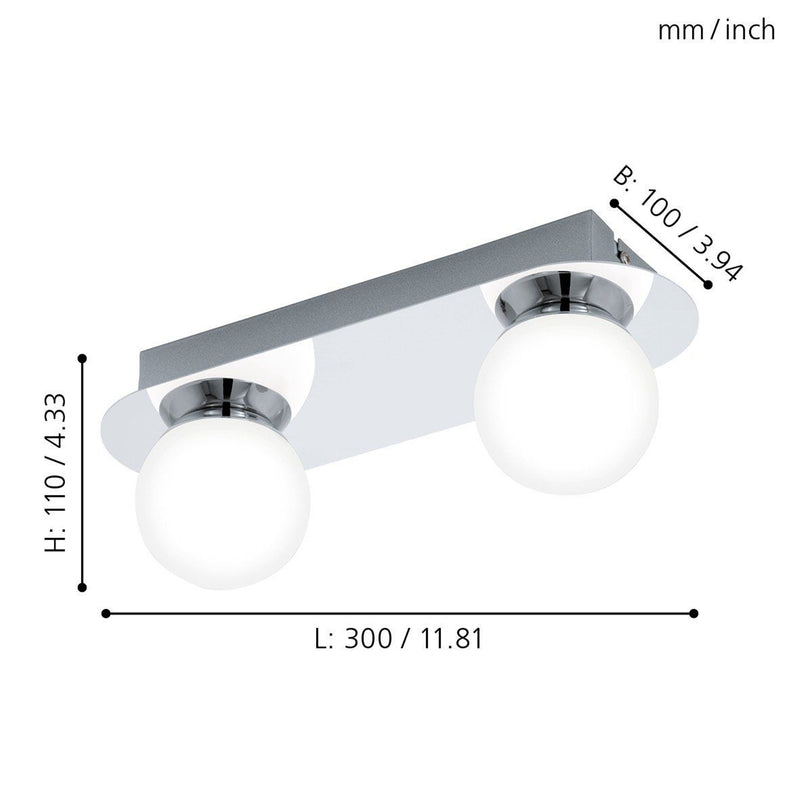 Lámpara Moderno Gris Acero 10x30x11cm Led