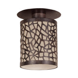 Lámpara Empotrable Rústico 1 Luz 10x5 Café Acero 12cm 450Lm IP20 - Iluminacion | Bylmo