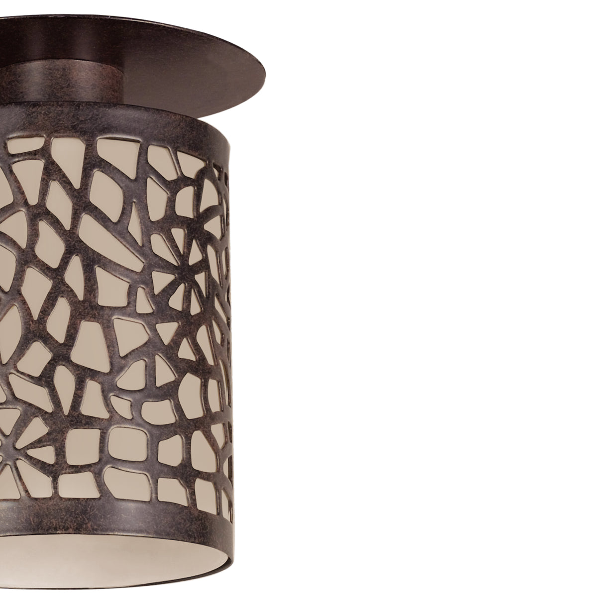 Lámpara Empotrable Rústico 1 Luz 10x5 Café Acero 12cm 450Lm IP20 - Iluminacion | Bylmo