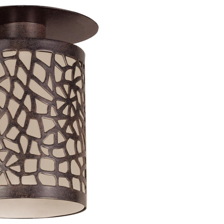 Lámpara Empotrable Rústico 1 Luz 10x5 Café Acero 12cm 450Lm IP20 - Iluminacion | Bylmo