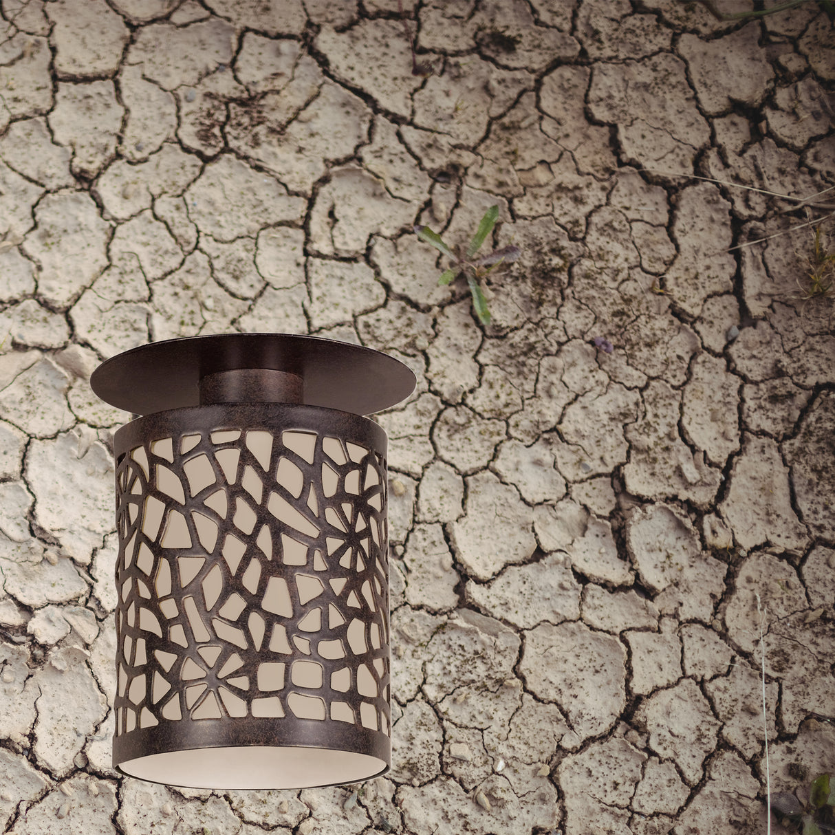 Lámpara Empotrable Rústico 1 Luz 10x5 Café Acero 12cm 450Lm IP20 - Iluminacion | Bylmo