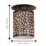 Lámpara Empotrable Rústico 1 Luz 10x5 Café Acero 12cm 450Lm IP20 - Iluminacion | Bylmo