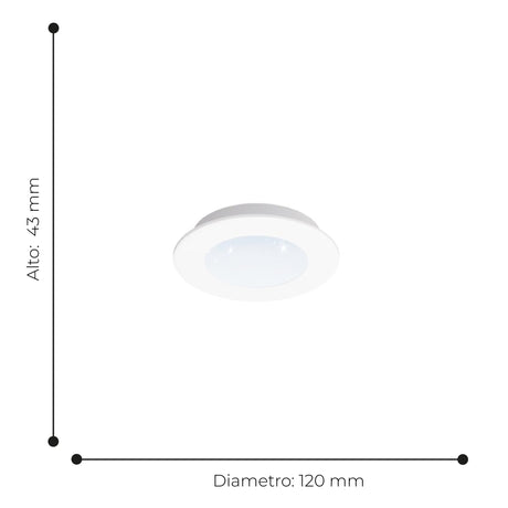 Lámpara Empotrable Contemporáneo Blanco 12x3x4cm LED 510lm IP20 - Iluminacion | Bylmo