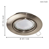 Lámpara Empotrable Contemporáneo Gris 11x11x7cm ACERO 1 Luz 450Lm GU10 IP20 LED - Iluminacion | Bylmo