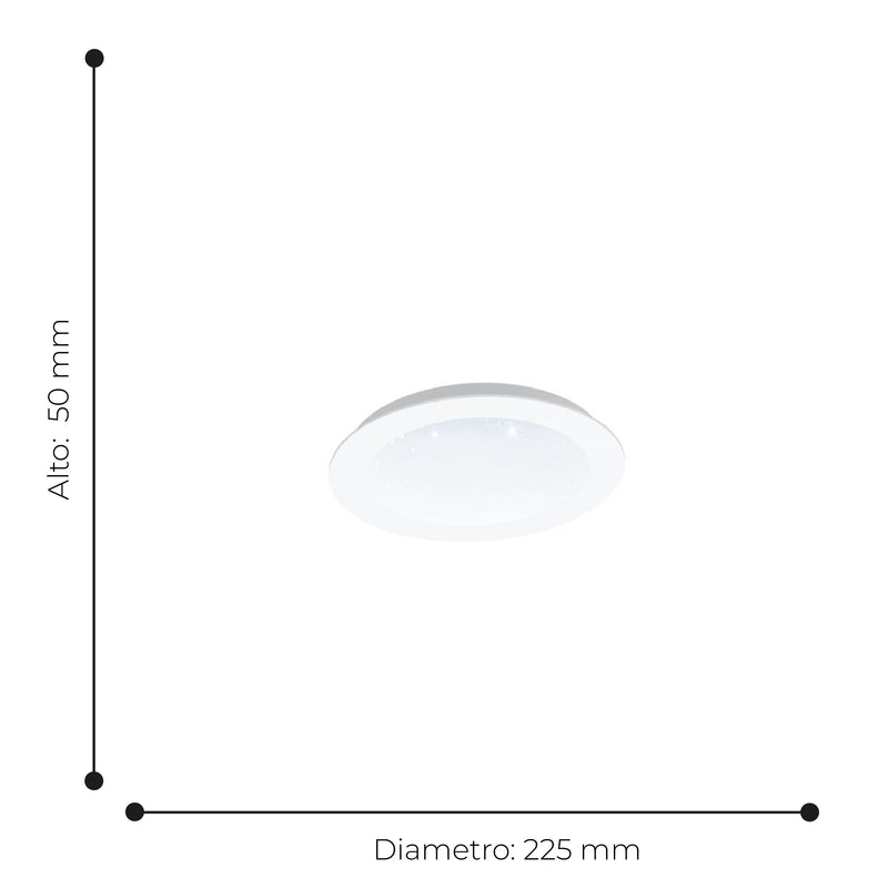 Lámpara Empotrable Contemporáneo Blanco 22x4x5cm Led 1600 Lúmenes