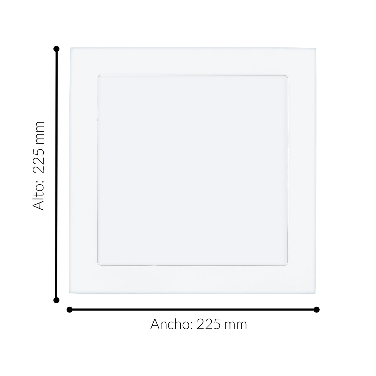 Lámpara Empotrable Contemporáneo 22x3x22 Blanco LED 1600 Lúmenes - Iluminacion | Bylmo